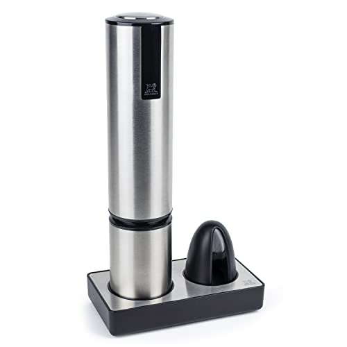 Peugeot - Elis Touch Electric Corkscrew - Rechargeable Bottle Opener with Battery and Charging Base, Stainless Steel, 10.6 inches - Image 1