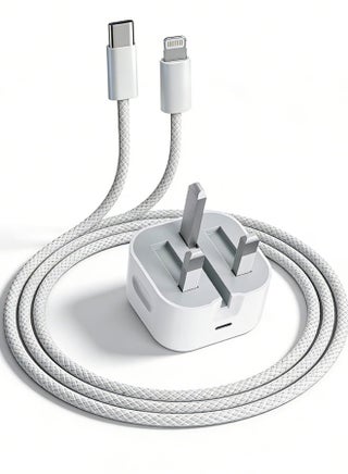 شاحن آيفون سريع 20W PD مع كابل USB-C إلى Lightning بطول 2 متر معتمد MFi – محول شحن حائط متوافق مع iPhone 14 Pro Max / 14 / 13 / 12 / 11 / XR / XS / X / SE 2020 و iPad - view 4