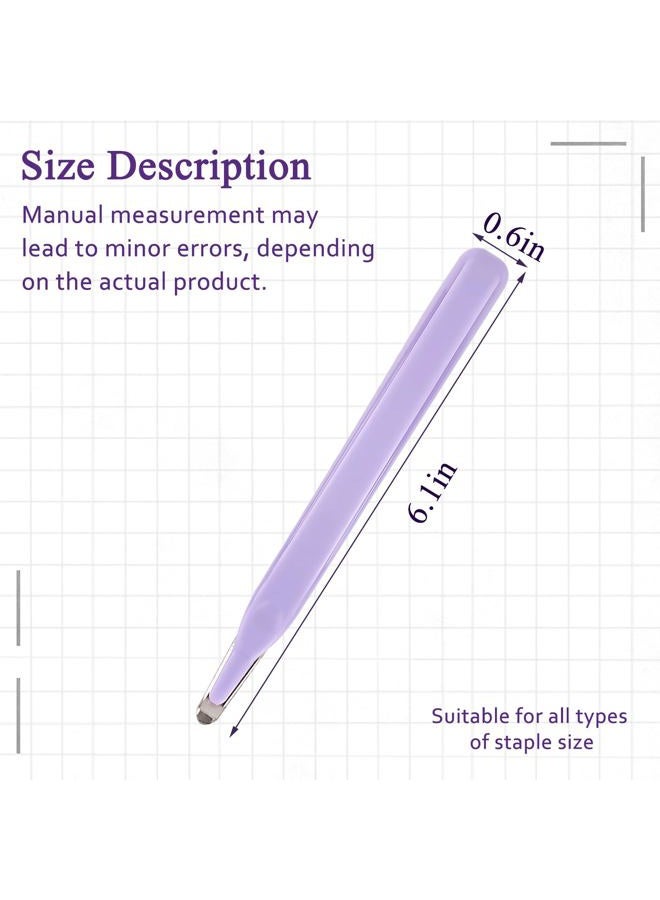 YOLCAR Professional Staple Remover Tool, Magnetic Tip Design Facilitates Collection of Staples, Staple Remover Stick for Home, School, and Office, Purple - Image 2