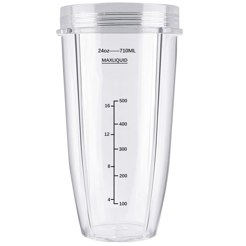 PODCAY قطع غيار خلاط PODCAY لنينجا، كوب سعة 24 أونصة مع شفرة مستخرجة، لنينجا نوتري أوتو iQ BN801 BL480 BL640 BL642 NN100 BL2012 (عبوة من 2)  - Image 4