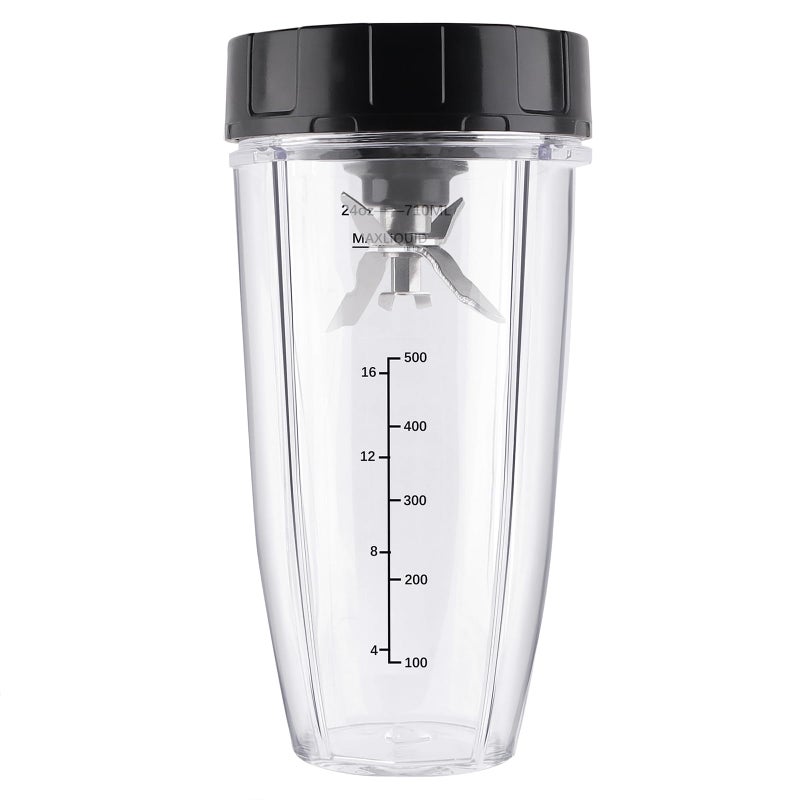 PODCAY قطع غيار خلاط PODCAY لنينجا، كوب سعة 24 أونصة مع شفرة مستخرجة، لنينجا نوتري أوتو iQ BN801 BL480 BL640 BL642 NN100 BL2012 (عبوة من 2)  - Image 5