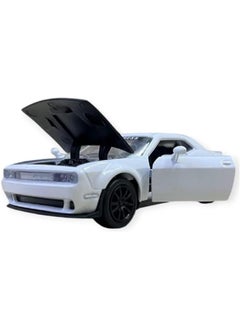 Generic Metal Car Model DODGE Two Doors Open Small Toys Decorations For (white)1:36  - Image 2