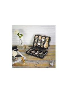 Generic Watch Wallet Portable Travel Zipper Case (Black) With 8 Slot  - Image 3