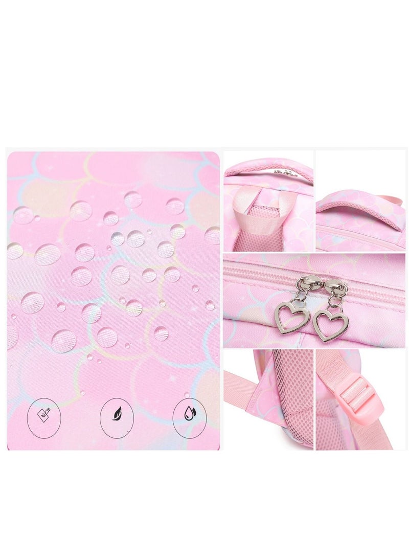 ZWX 4-Piece Back To School  Waterproof Kids Backpack Set And Large Lunchbox With Spoon - Image 5