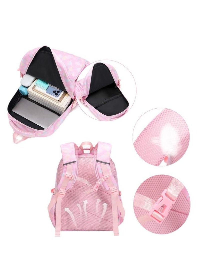 ZWX 4-Piece Back To School  Waterproof Kids Backpack Set And Large Lunchbox With Spoon - Image 3