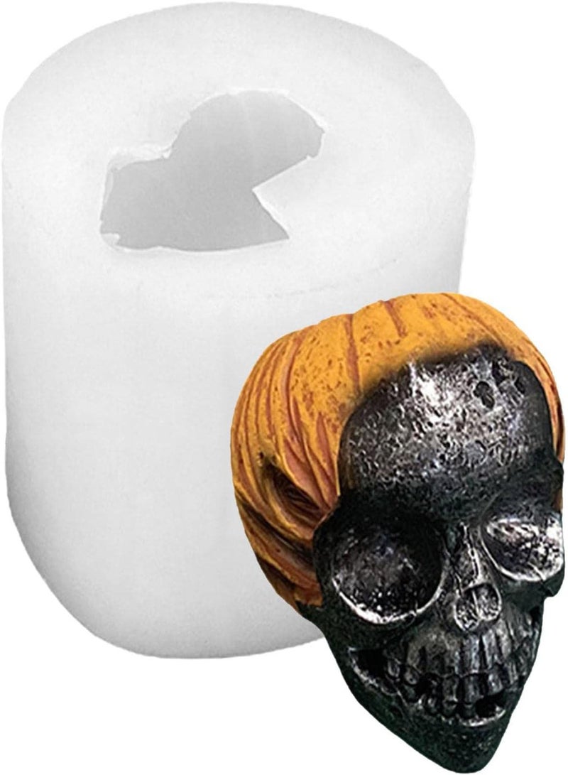 GGOOT Halloween Skull Silicone Mold,Smooth & Soft 3D Skull Candle Molds for Candle Making | Halloween Silicone Resin Mold for Aromatherapy Candles Resin Casting Homemade Wax DIY Crafts  - Image 5