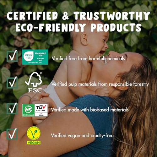 Eco by Naty Pull-Ups Training Pants, Plant-Based and No Nasty Chemicals, 4T-5T (Size 6), White, 18 Count (Packing may vary) - Image 4