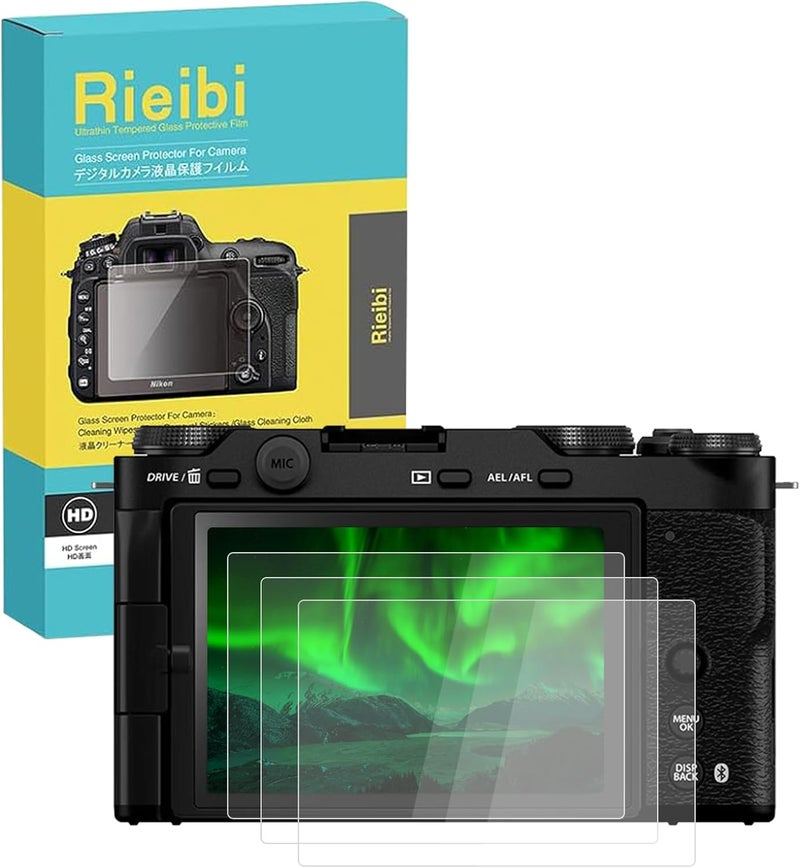 Rieibi 3 Packs Screen Protector for Fujifilm XM5 Fuji XM5 Camera 025mm 9H Hardness Tempered Glass Film for Fujifilm XM5 Fuji XM5 - Image 1