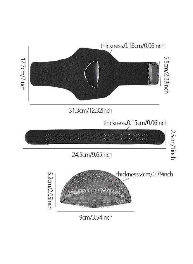 Generic - 1 Pair of Arch Support Braces for Plantar Fasciitis Relief, Arch Support Sleeves, Non-Slip Wearable Arch Support Inserts with Built-in Orthotics, Adjustable Bands and Gel pads for Flat Feet High & Fallen Arch, 1 Pair Black - Image 1