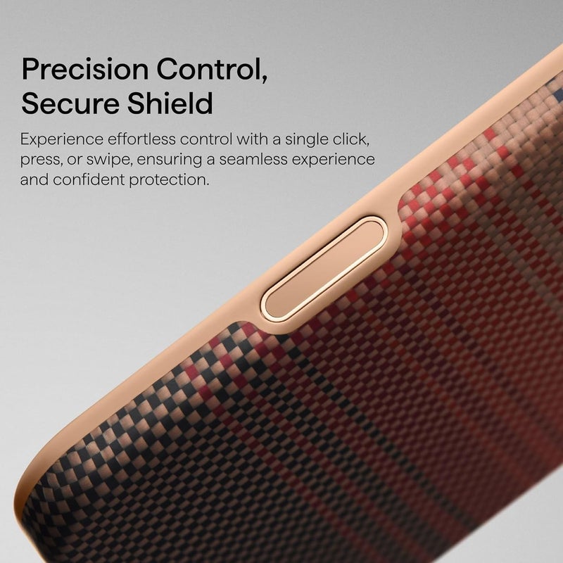 PITAKA UltraGuard Aramid Fiber Woven Case for iPhone 17 Pro | Compatible with MagSafe, Thin & Lightweight with a Caseless Feel (Sunset) - Image 4