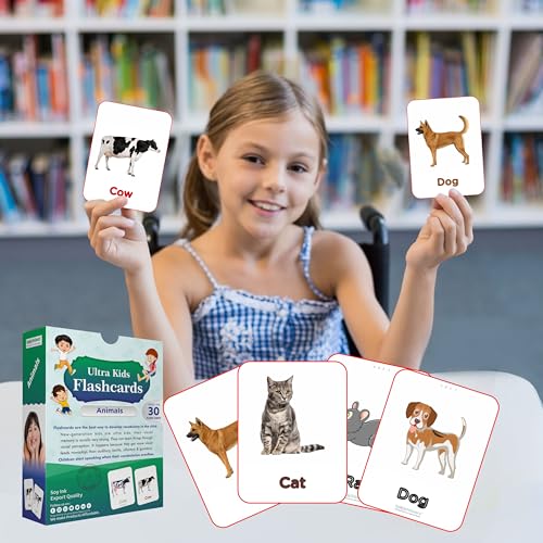 SpeechGears Early Learners Animals Ultrakids Flash Cards Educational Toys Pack of 30 Cards - Image 2