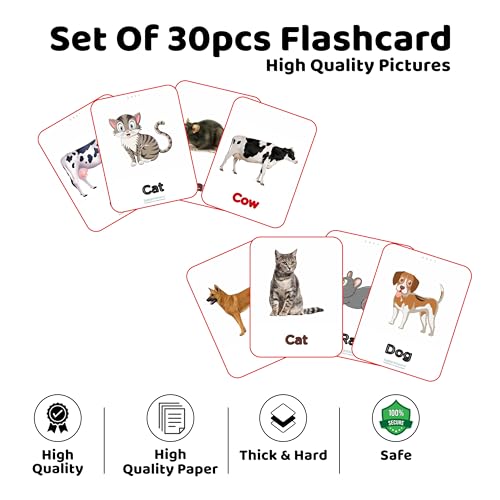 SpeechGears Early Learners Animals Ultrakids Flash Cards Educational Toys Pack of 30 Cards - Image 4