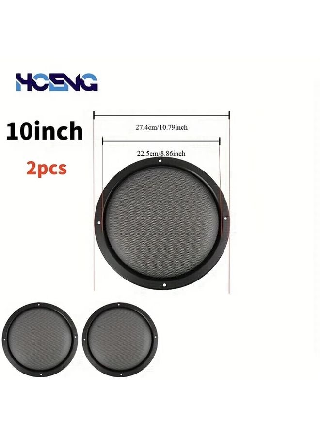 قطعتان 10 بوصة غطاء شباك سماعات معدني لحماية صوت السيارة والستيريو المنزلي - Image 1