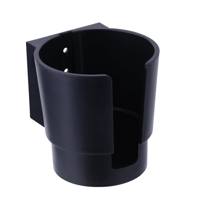 JAZBREY Universal Large Cup Holder Wall Mount Heavy Duty Plastic Drink Holder for Boat Car Truck RV Bus Tractor Wall Wood Vertical or Horizontal Mount Fit Most Cups Bottles Cans Tumblers Black Pack of 1 - Image 3