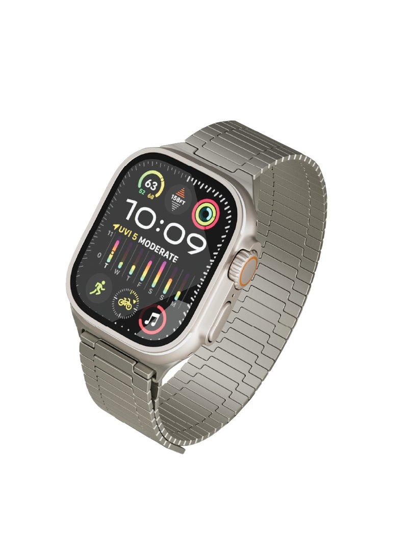 LEVELO - Milanese Watch Strap for Apple Watch 49mm - Titanium - Image 1