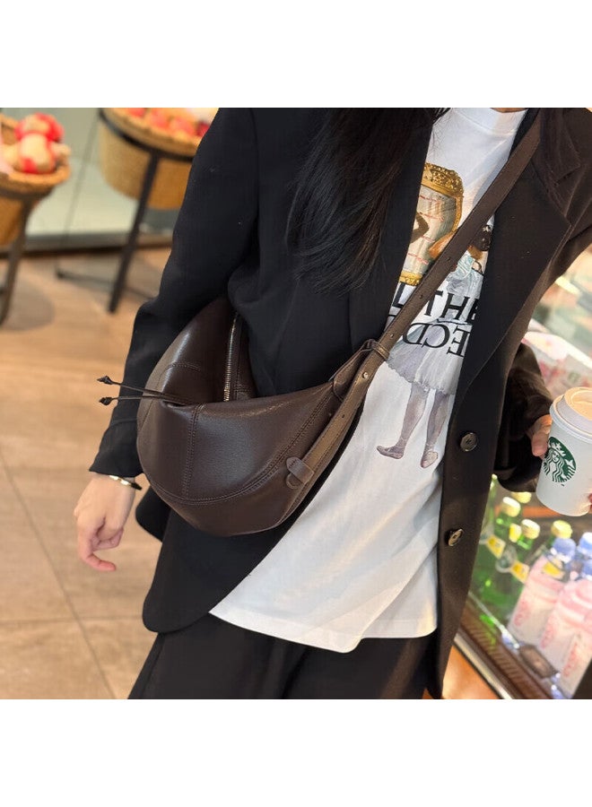 Yuyula Women's Cowhide Crossbody Dumpling Bag Fashion Brand Shoulder Bag Birthday New Year Gift For Girls Girlfriend - Image 1