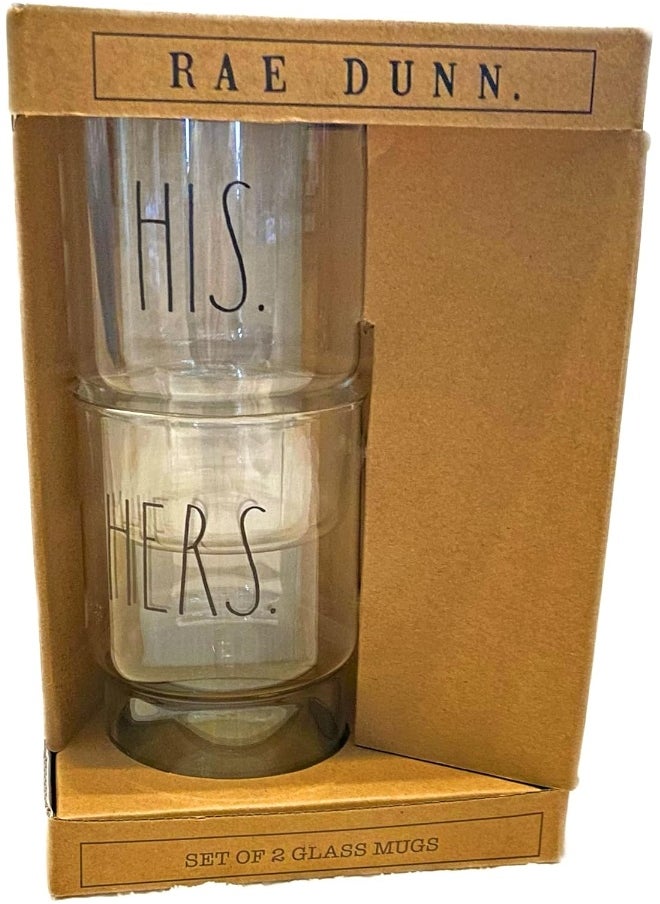 Rae Dunn Rae Dunn Glass Mug Set 