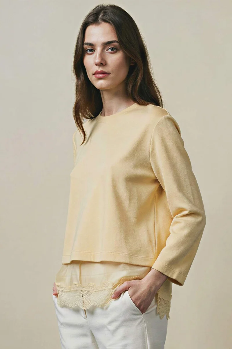 DeFacto 100% Cotton Regular Fit Crew Neck Sweat Tunic