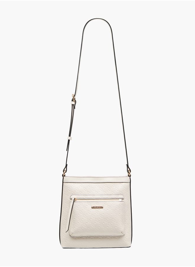 Celeste Women Monogram Embossed Crossbody Bag with Adjustable Strap  - Image 2