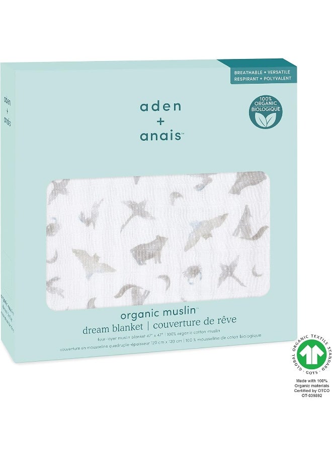 aden + anais Aden + Anais - Organic Cotton Muslin Blanket - Map The Stars  - Image 2