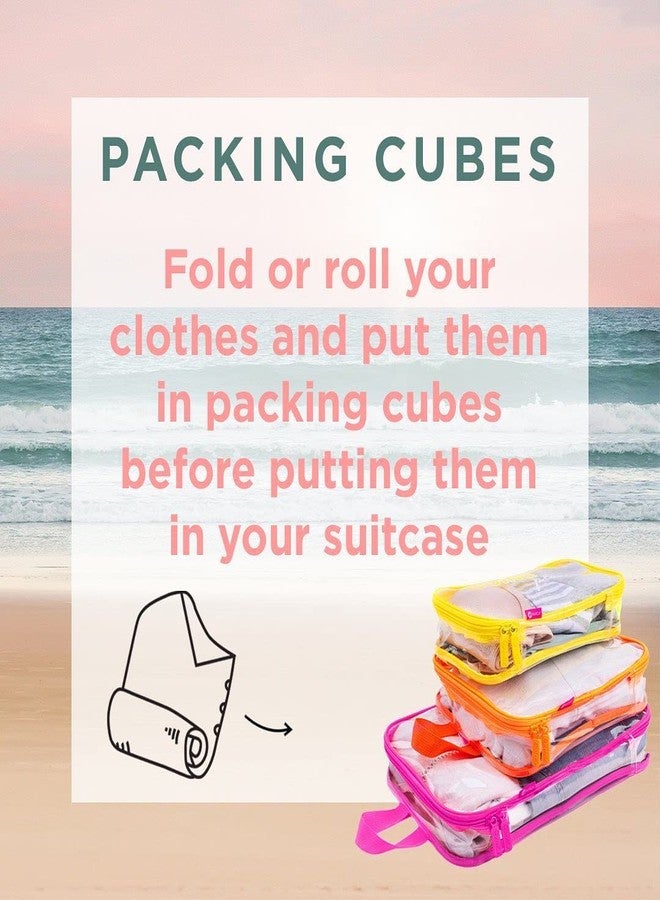 MIAMICA 3-Piece Packing Cubes, Black Bee Clear Design - Includes Small, Medium and Large Suitcase Organizers with Durable Design - Image 3