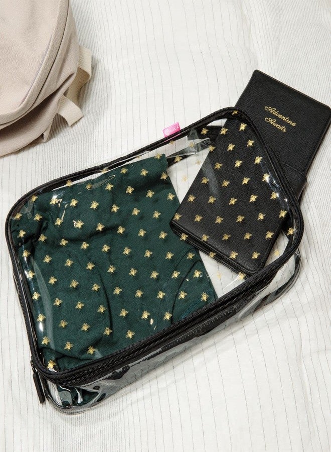 MIAMICA 3-Piece Packing Cubes, Black Bee Clear Design - Includes Small, Medium and Large Suitcase Organizers with Durable Design - Image 2