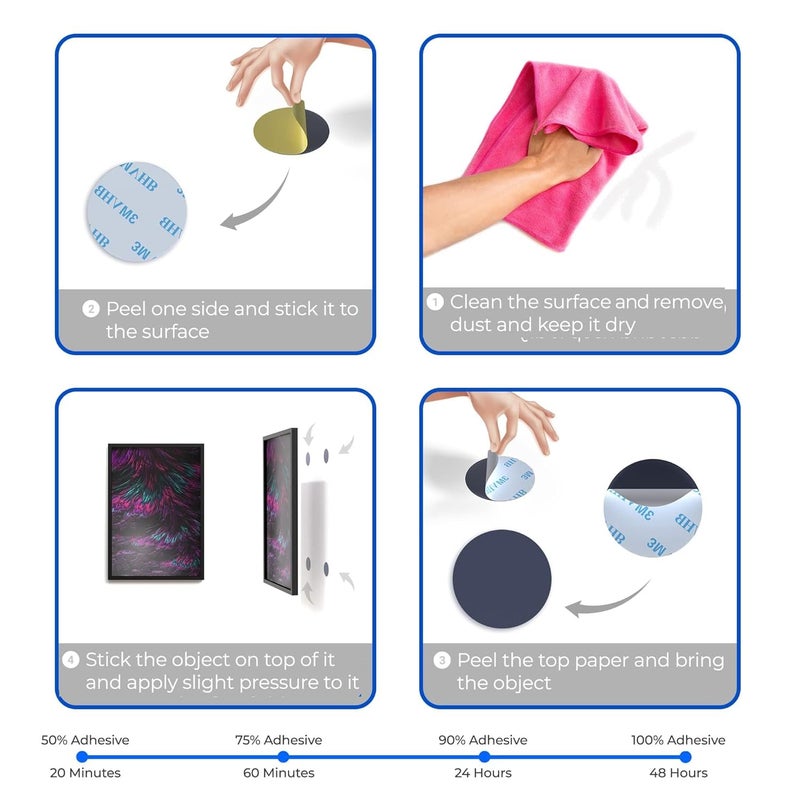 3M Sticky Mounting Circle Dots – 1.38" Double-Sided Adhesive Pads, Pack of 4 – Made with 3M Tape Secure Phone Holder Camera Stands Versatile Mounting Applications - Image 5