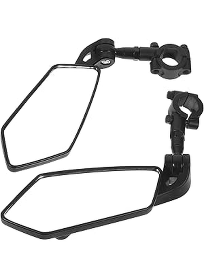 Adjustable Bicycle Handlebar Mirror Convex Wide Angle Extended Base for Cycling Commuting - Image 1