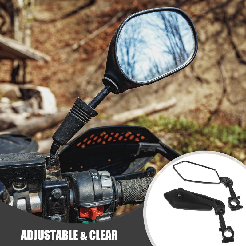 Adjustable Bicycle Handlebar Mirror Convex Wide Angle Extended Base for Cycling Commuting - Image 5