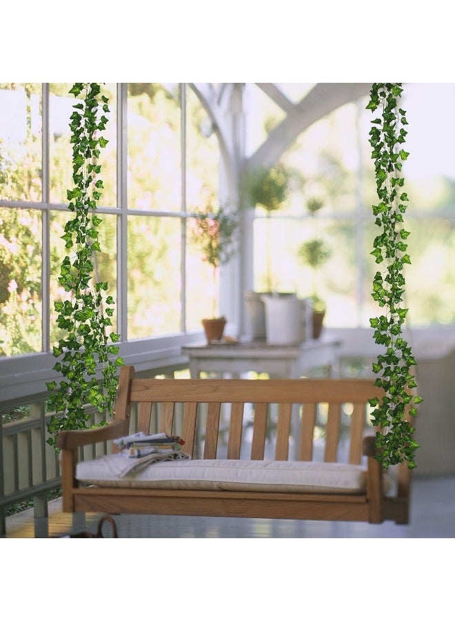 Beebel Ivy Garland 85Ft 12 Strands Artificial Fake Ivy Leaves Greenery Leaves Hanging Vines Plant Leaves Garland Home Garden Poison Ivy Costume - Image 3