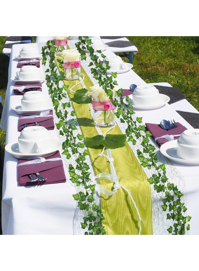 Beebel Ivy Garland 85Ft 12 Strands Artificial Fake Ivy Leaves Greenery Leaves Hanging Vines Plant Leaves Garland Home Garden Poison Ivy Costume - Image 2