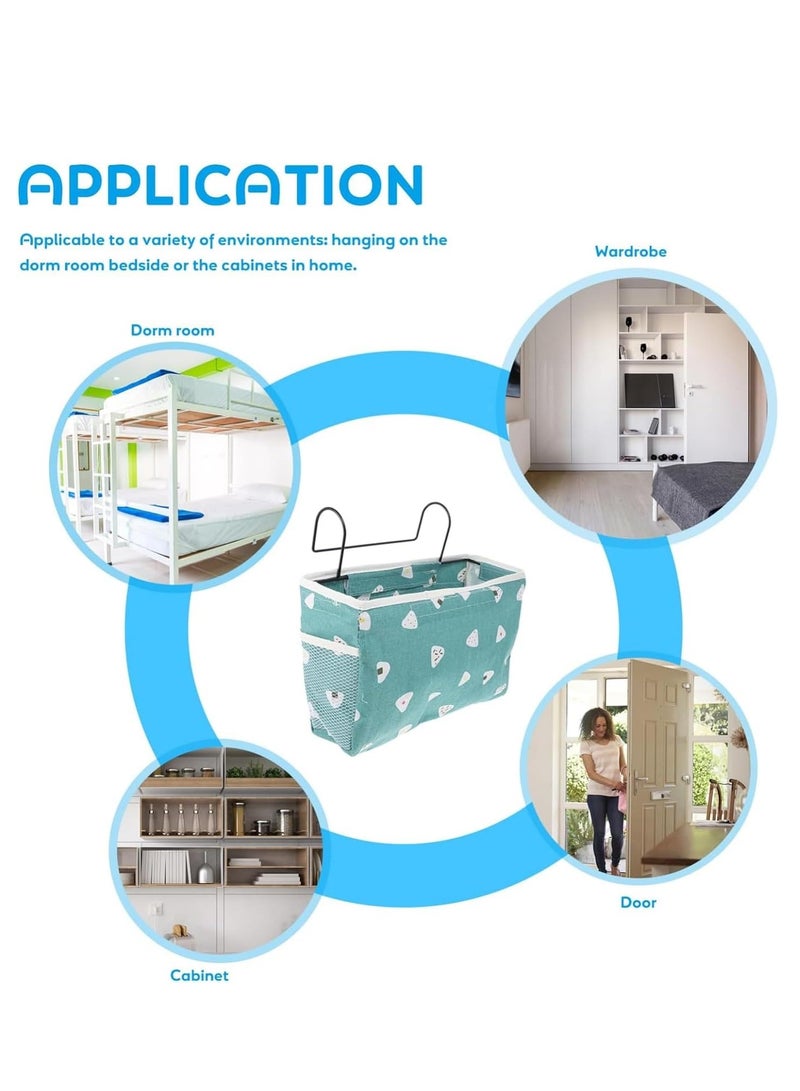 Excefore Bedside Organiser, Bedside Storage Caddy Hanging Bag with Large Pockets for Remote Control, Book, Newspaper, Phone, Water Bottle - Image 3