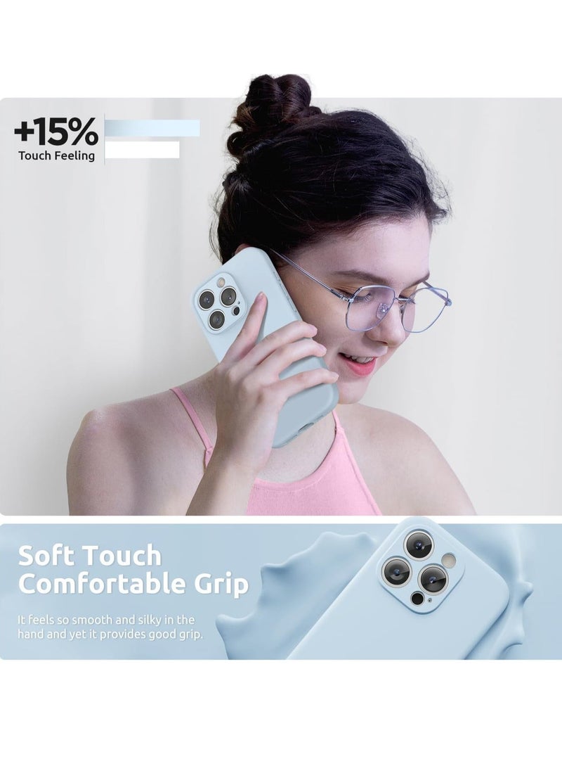 Raxoom Design for iPhone 15 Pro Max Case, Liquid Silicone [2 x Screen Protectors & 1 x Lanyard] Protection for Each Lens Shockproof Cover for iPhone 15 Pro Max 6.7 inch 2023, Cloud Blue - Image 5