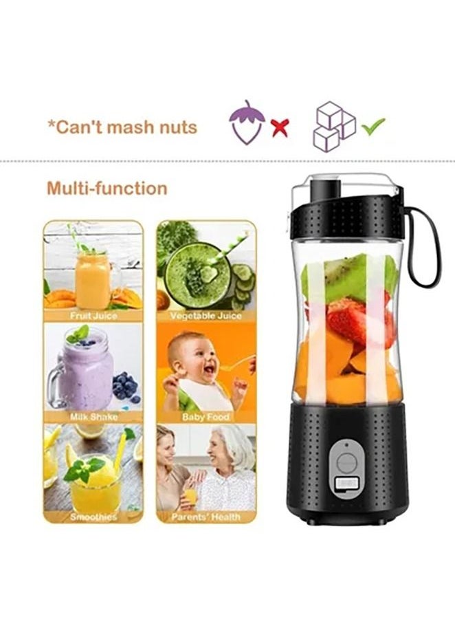 Gonice - Portable Personal Blender for Smoothie and Shakes，Powerful 3D Blades USB Rechargeable Juicer Cup（Black） - Image 1