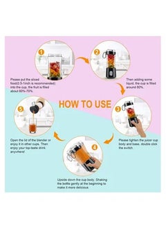Gonice Portable Personal Blender for Smoothie and Shakes，Powerful 3D Blades USB Rechargeable Juicer Cup（Black）  - Image 5