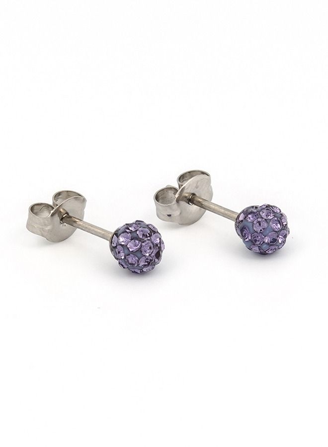 Studex 4.5MM Fireball - Tanzanite Allergy-Free Stainless Steel Ear Studs - Image 2