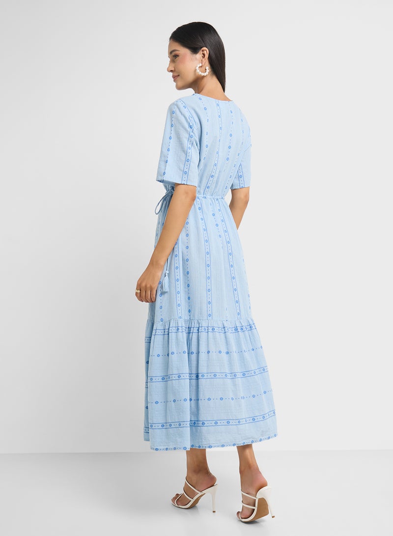 YAS Tiered Cotton Dress - Image 2