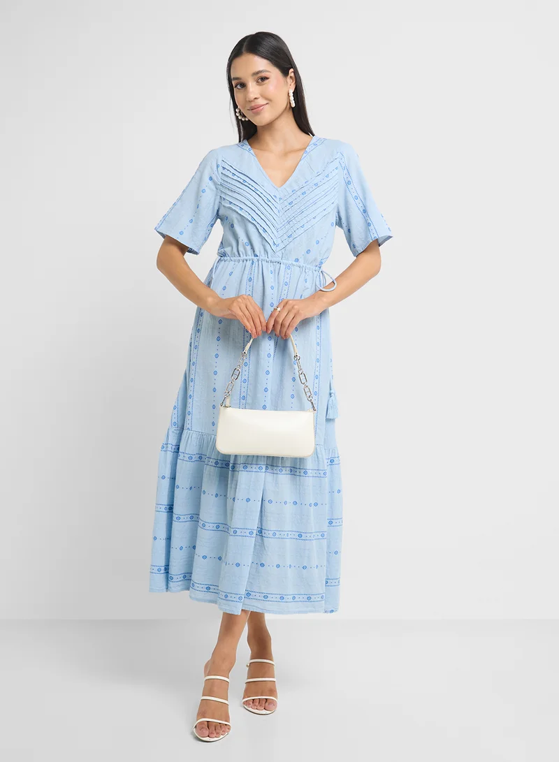 YAS Tiered Cotton Dress