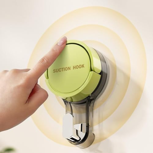 REWOP Adhesive Wall Hooks for Heavy Items Stainless Steel, PVC, ABS Nail Free Seamless Adhesive Non-Trace No Drilling Installation Hanging, Waterproof Screws Wall Hook (Suction Hooks, 2) - Image 2