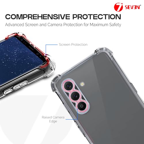 7-Seven 7SEVEN® Back Cover for Samsung Galaxy A56 5G Transparent Mobile Back Case Shock Proof Design Camera Edges Protection Crystal Clear Phone Case Silicon Soft TPU and Flexible Bumper Phone Cover - Image 3