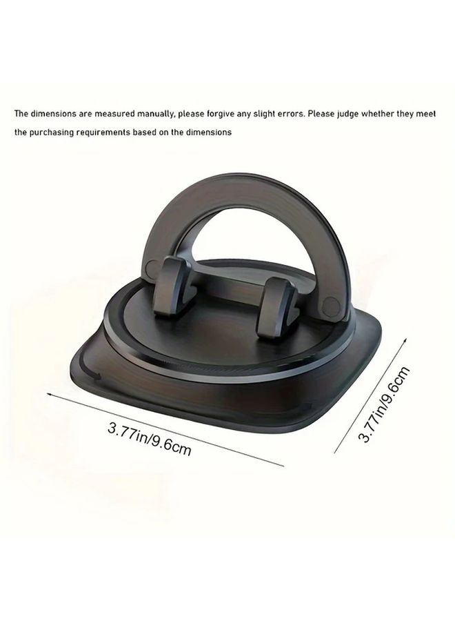 Universal Car Dashboard Phone Holder Black 360 Rotatable with Nano Gel Suction Base - Image 2