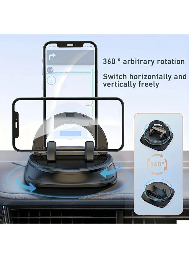 Universal Car Dashboard Phone Holder Black 360 Rotatable with Nano Gel Suction Base - Image 4