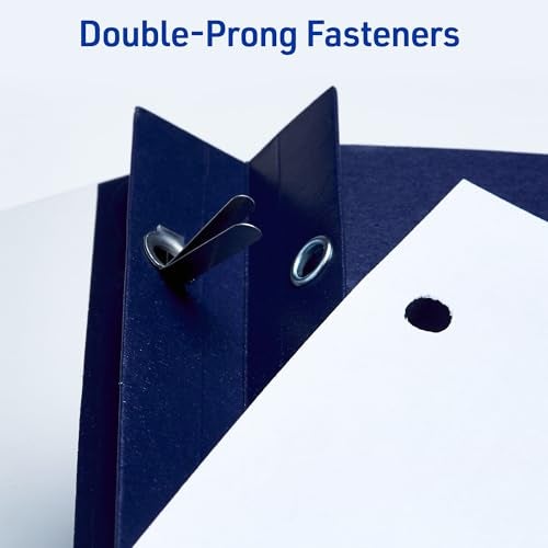 Avery Durable Clear Front Report Covers, 3 Double-Prong Fasteners, Holds up to 25 Sheets, 25 Blue Covers (47961) - Image 4