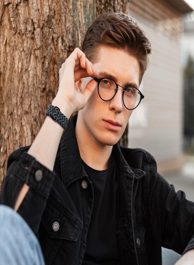 Knossen مجموعة من 6 أربطة مطاطية مضفرة متوافقة مع ساعات أبل (مقاسات 38 مم، 40 مم، 41 مم، 42 مم، 44 مم، 45 مم، 46 مم، 49 مم) للرجال والنساء. أربطة نايلون مرنة قابلة للتعديل، حلقات فردية، متوافقة مع ساعات أبل من السلسلة 11، 10، 9، 8، 7، 6، 5، 4، SE، Ultra. - Image 3