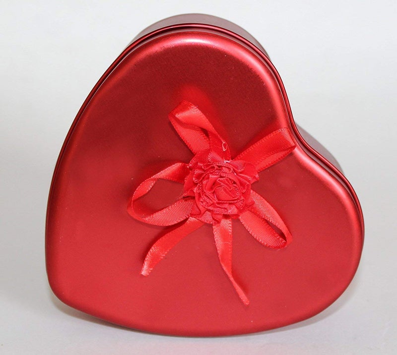 sakoraware Latest Heart Shape Gift Box and Teddy with Artificial Rose (1 Teddy Bear Doll, 3 Fragnant Rose Bud Petal, 1 Heart Shape Red Tin Box) Valentine Day Special for Wife, Girl Friend, Fiancee - Image 3