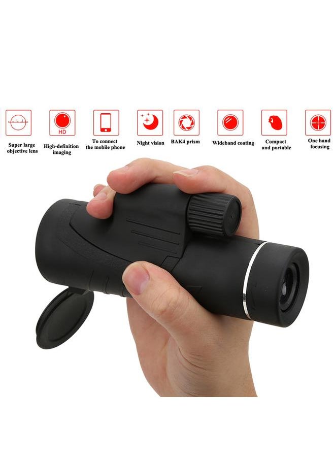 Thoraya 10X42 Plastic Black Outdoor Portable Waterproof High Magnification HD Monocular Telescope  - Image 5