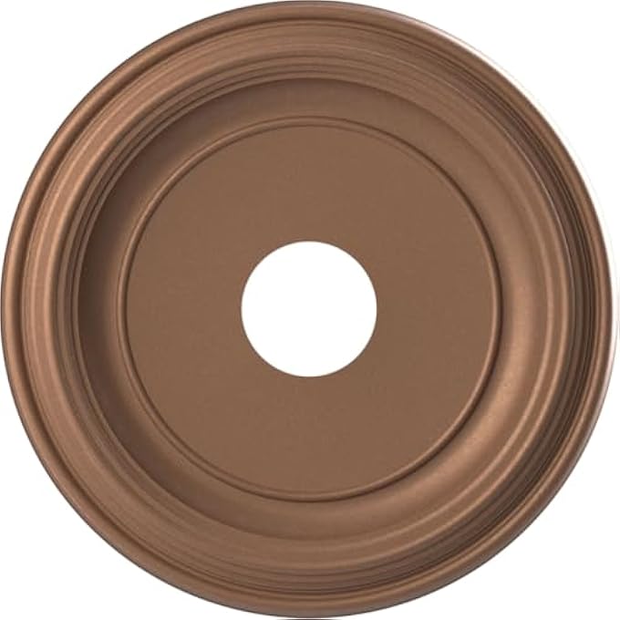 CMP16TRCAC TRADITIONAL THERMOFORMED PVC CEILING MEDALLION (FITS CANOPIES UP TO 9, 16" OD X 3 1/2" ID X 1 3/8" P, AGED COPPER - Image 2