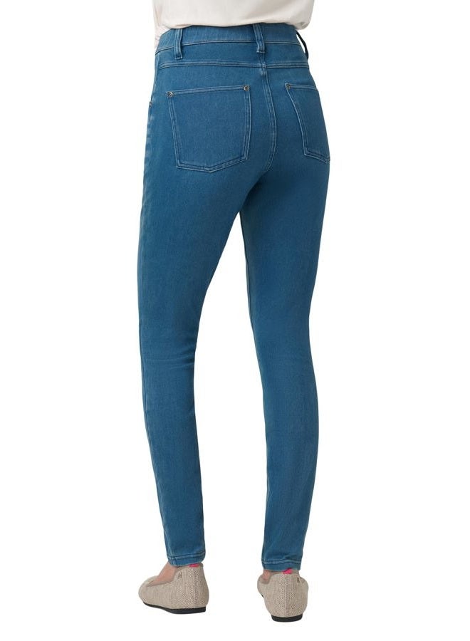 HUE Women's Ultra-Soft Denim High Rise Leggings | Ladies' Fashion Jean Leggings, Windsor Blue Wash, 2X - Image 2