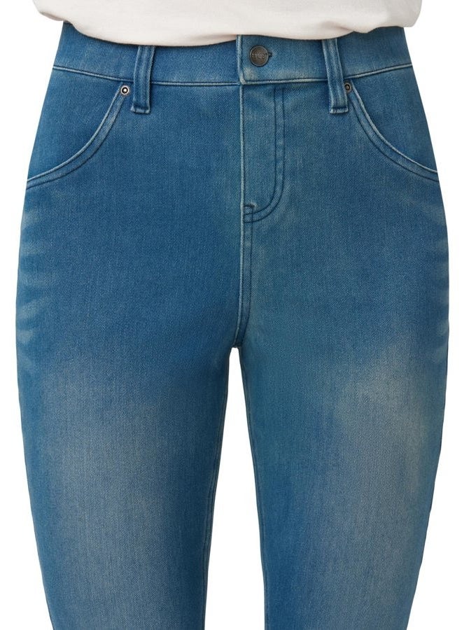 HUE Women's Ultra-Soft Denim High Rise Leggings | Ladies' Fashion Jean Leggings, Windsor Blue Wash, 2X - Image 5