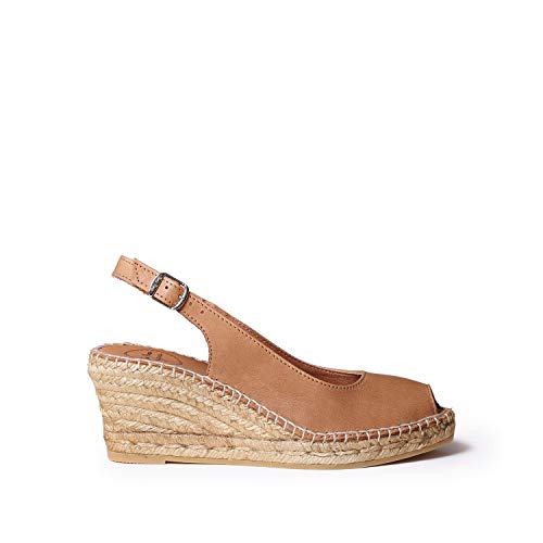 Toni Pons Women's Croacia Espadrille Wedge Sandal, Tan, 11 - Image 1